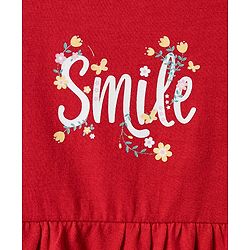 Babyhug Single Jersey Knit Cap Sleeves Fruit Printed Frocks Pack of 2 - Red & White