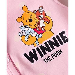 Babyhug Disney Interlock Knit Sleeveless Jhablas With Winnie The Pooh Print Pack Of 3 - Pink Blue & White