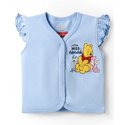 Babyhug Disney Interlock Knit Sleeveless Jhablas With Winnie The Pooh Print Pack Of 3 - Pink Blue & White