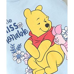Babyhug Disney Interlock Knit Frill Sleeves Onesies With Winnie The Pooh Graphics Pack Of 3 - Blue Pink & White