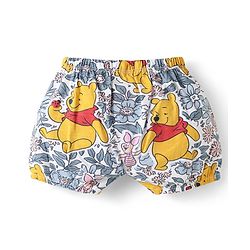 Babyhug Disney Single Jersey Knit Bloomers With Winnie The Pooh Print Pack Of 3 - Pink Blue & White
