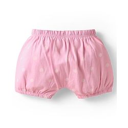 Babyhug Disney Single Jersey Knit Bloomers With Winnie The Pooh Print Pack Of 3 - Pink Blue & White