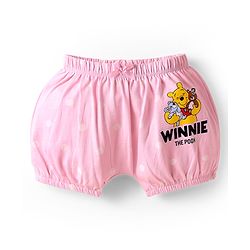 Babyhug Disney Single Jersey Knit Bloomers With Winnie The Pooh Print Pack Of 3 - Pink Blue & White