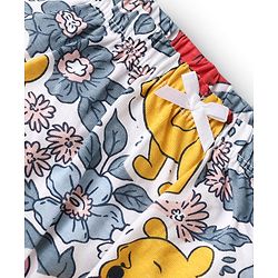 Babyhug Disney Single Jersey Knit Bloomers With Winnie The Pooh Print Pack Of 3 - Pink Blue & White