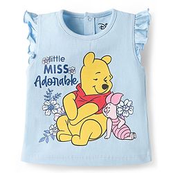 Babyhug Disney Single Jersey Knit Sleeveless T-Shirts With Winnie The Pooh Graphics Pack Of 3 - Pink & Light Blue