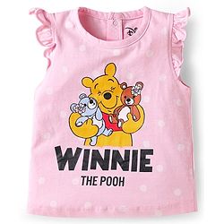 Babyhug Disney Single Jersey Knit Sleeveless T-Shirts With Winnie The Pooh Graphics Pack Of 3 - Pink & Light Blue