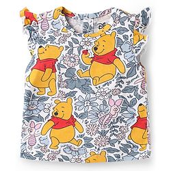 Babyhug Disney Single Jersey Knit Sleeveless T-Shirts With Winnie The Pooh Graphics Pack Of 3 - Pink & Light Blue