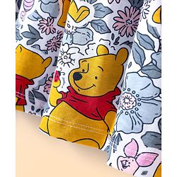 Babyhug Disney Single Jersey Knit Frill Sleeves Frocks With Winnie The Pooh Graphics Pack Of 2 - Pink & White