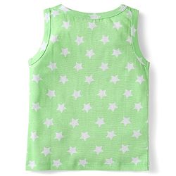 Babyhug Disney Single Jersey Knit Sleeveless Vests With Mickey Mouse & Family Graphics Pack Of 3 - Light Blue Blue & Light Green