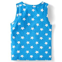 Babyhug Disney Single Jersey Knit Sleeveless Vests With Mickey Mouse & Family Graphics Pack Of 3 - Light Blue Blue & Light Green