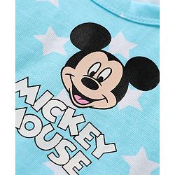 Babyhug Disney Single Jersey Knit Sleeveless Vests With Mickey Mouse & Family Graphics Pack Of 3 - Light Blue Blue & Light Green