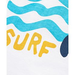 Babyhug Cotton Knit Half Sleeves T-Shirts with Sea Life Print & Stripes Pack of 3 - White