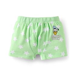 Babyhug Disney Interlock Knit Mid Thigh Trunk With Mickey & Family Graphics Pack Of 3 - Light Blue Light Green & Blue