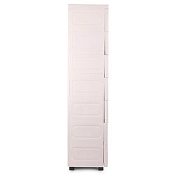 Babyhug 7 Layer High Density Plastic Storage Cabinet with Baby Elephant Print - White