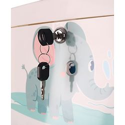 Babyhug 7 Layer High Density Plastic Storage Cabinet with Baby Elephant Print - White
