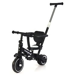 Babyhug Most Advanced 5 in 1 Baby Cycle Mini Marvel Tricycle with Adjustable Parent Handle - Black