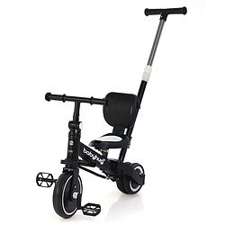 Babyhug Most Advanced 5 in 1 Baby Cycle Mini Marvel Tricycle with Adjustable Parent Handle - Black
