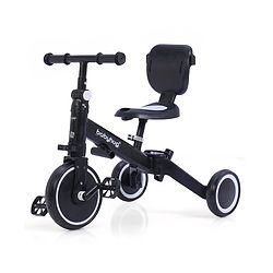 Babyhug Most Advanced 5 in 1 Baby Cycle Mini Marvel Tricycle with Adjustable Parent Handle - Black