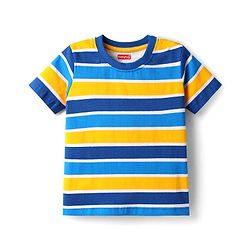 Babyhug Cotton Knit Half Sleeves T-Shirts with Stripes & Sports Theme Print Pack of 5 - Multicolor