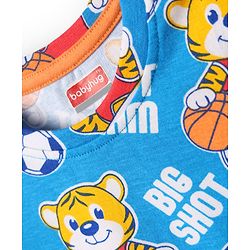 Babyhug Cotton Knit Half Sleeves T-Shirts with Stripes & Sports Theme Print Pack of 5 - Multicolor
