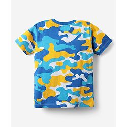 Babyhug Cotton Knit Half Sleeves T-Shirt With Stripes & Awesome Text Print Pack Of 3 - Yellow & Light Blue