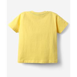 Babyhug Cotton Knit Half Sleeves T-Shirt With Stripes & Awesome Text Print Pack Of 3 - Yellow & Light Blue