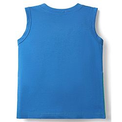 Babyhug Cotton Knit Sleeveless Tank T-Shirts with Dino Print & Stripes Pack of 3 - Multicolor