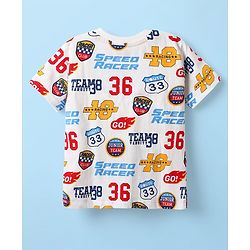 Babyhug Cotton Knit Half Sleeves T-Shirts with Sports Theme Print & Stripes Pack of 7 - Multicolor