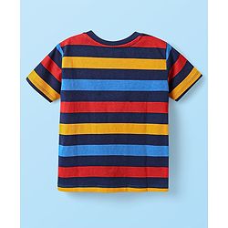 Babyhug Cotton Knit Half Sleeves T-Shirts with Sports Theme Print & Stripes Pack of 7 - Multicolor