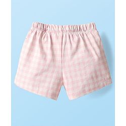 Babyhug Cotton Knit Half Sleeves Shorts Night Suit With Bunny Print - Pink