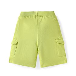 Babyhug Single Jersey Knit Raglan Sleeves T-Shirt & Shorts with Kangaroo Pockets - Light Green