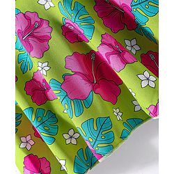 Babyhug Water Repellant Frock Swimsuit With Floral Print - Green