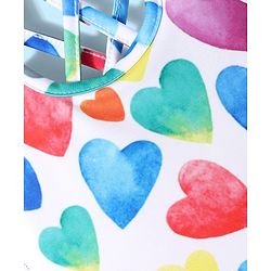 Babyhug Water Repellant Sleeveless Swimsuit With Heart Print - White