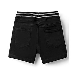 Babyhug Mid Thigh Denim Washed Shorts - Navy Blue