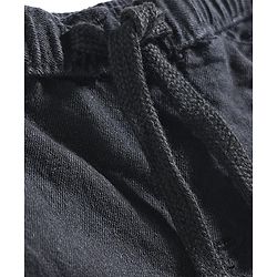 Babyhug Mid Thigh Solid Color Denim Shorts - Black
