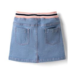 Babyhug Denim Mid Thigh Washed Skirts - Navy Blue