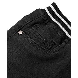 Babyhug Denim Mid Thigh Washed Skirts - Navy Blue