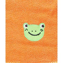 Babyhug Cotton Terry Woven Bath Towel With Frog Embroidery L 102 x B 51 cm - Orange