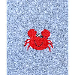 Babyhug Cotton Terry Woven Bath Towel With Octopus Embroidery L 102 x B 51 cm - Light Blue
