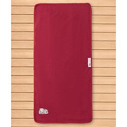 Babyhug Terry Cotton Woven Towel with Panda Embroidery L 101 x B 50 cm - Dark Red