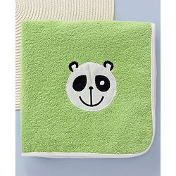 Babyhug Cotton Terry Woven Bath Towel With Koala Embroidery L 102 x B 51 cm - Light Green