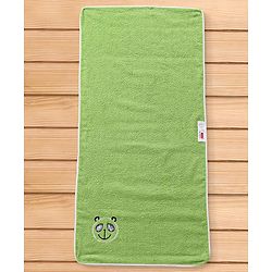Babyhug Cotton Terry Woven Bath Towel With Koala Embroidery L 102 x B 51 cm - Light Green