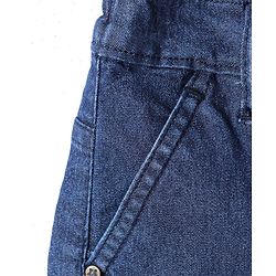 Babyhug Denim Mid Thigh Washed Shorts With Stretch - Navy Blue