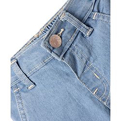 Babyhug Denim Mid Thigh Washed Shorts With Stretch - Navy Blue