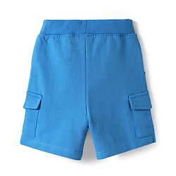 Babyhug Single Jersey Knit Half Sleeves T-Shirt & Shorts Set with Tropical Theme & Rainbow Print - Blue