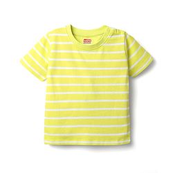 Babyhug Single Jersey Knit Half Sleeves T-Shirt & Dungaree With Tropical Print - Limegreen & Teal Blue