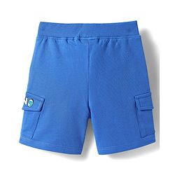 Babyhug Single Jersey Knit Half Sleeves T-Shirt & Shorts Set With Dino & Car Print - Green & Blue