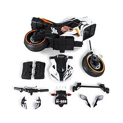 Babyhug CBR Rechargeable EV Battery Operated Ride On Bike with Music & LED Lights - Yellow