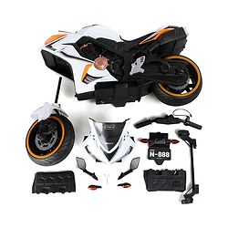 Babyhug CBR Rechargeable EV Battery Operated Ride On Bike with Music & LED Lights - Yellow