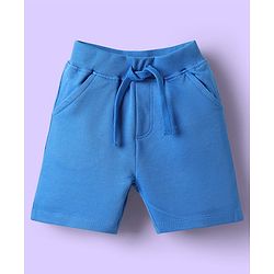 Babyhug Single Jersey Knit Sleeveless Tank T-Shirt & Shorts Set with Tiger Print - Blue